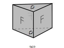 Triangular prism with identified faces