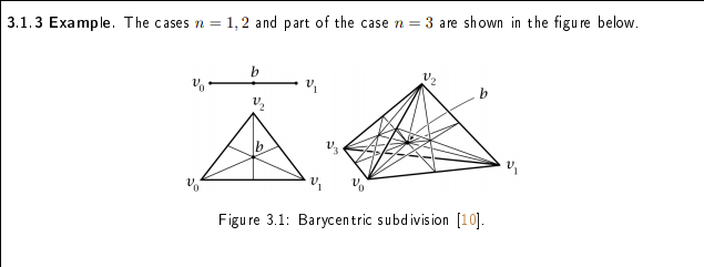 Barycentric subdivision